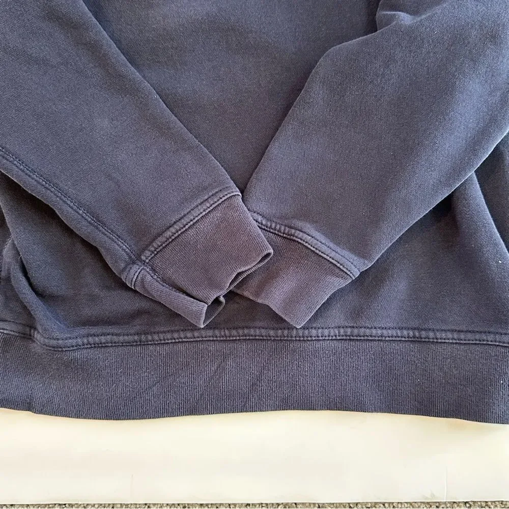 Gap Kids Unisex SZ M Classic Comfy Sweatshirt Hoodie Navy Blue Gold Lettering